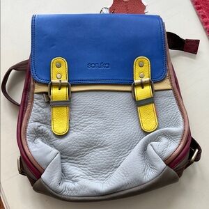 Soruka handcrafted recycled leather backpack